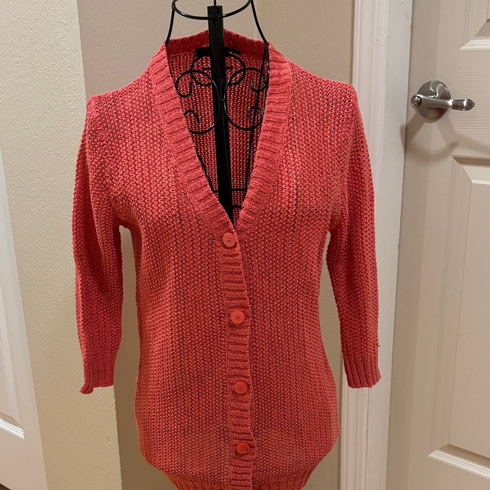 Kenneth Cole Women's coral pink Cardigan Sweater